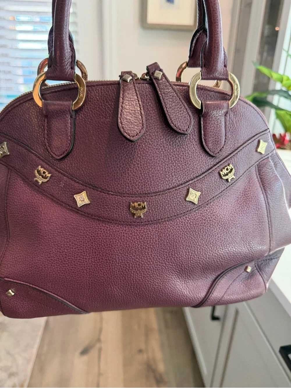 MCM leather satchel